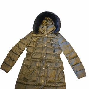 Halifax Traders Women's Snow Puffer‎ Coat with Front Pockets Green Size Medium